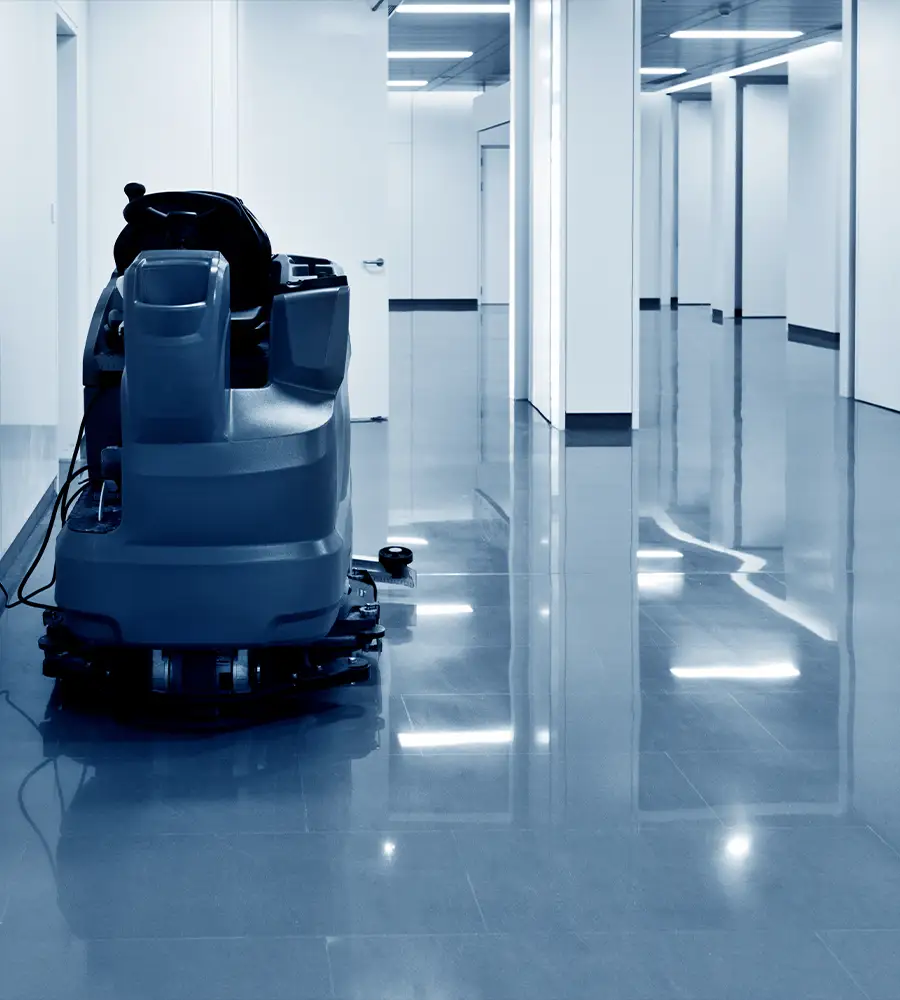 Professionelle Reinigung eines Geschäftsbodens